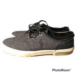 Not for sale. POLO Ralph Lauren black heathered Nylon men. Size 13D.